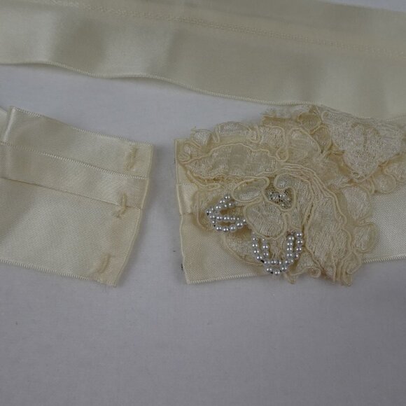 VTG 80s 90s Wedding Dress Ivory Lace Custom Made Size S Party Prom with Jacket - Picture 16 of 16